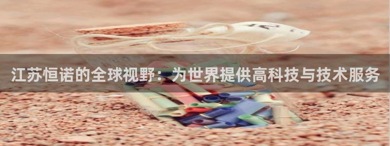天宏娱乐怎么样：江苏恒诺的全球视野：为世界提供高科技与技术服