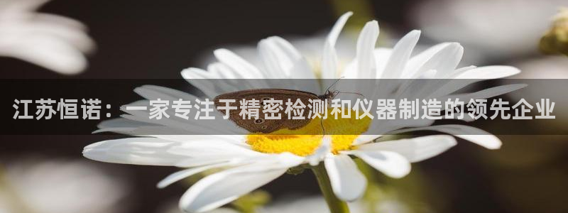 天宏娱乐主管：江苏恒诺：一家专注于精密检测和仪器制造的领先企