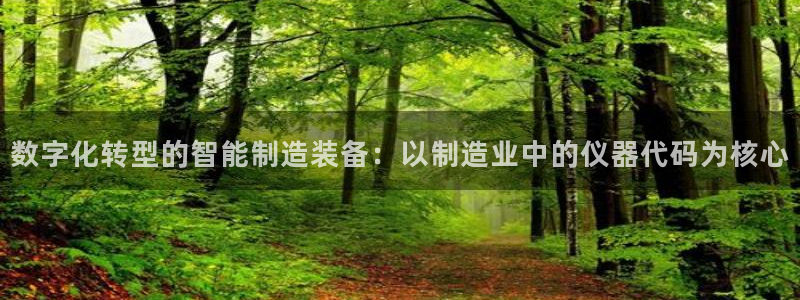 天宏娱乐是什么：数字化转型的智能制造装备：以制造业中的仪器代