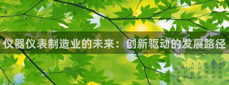 天宏娱乐直播在线观看高清：仪器仪表制造业的未来：创新驱动的发