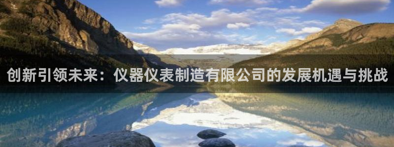 天宏娱乐福叔：创新引领未来：仪器仪表制造有限公司的发展机遇与