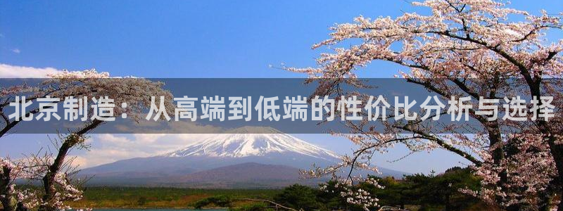 天宏娱乐最新更新：北京制造：从高端到低端的性价比分析与选择