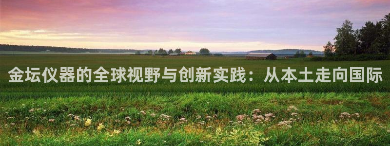 天宏娱乐地址查询：金坛仪器的全球视野与创新实践：从本土走向国