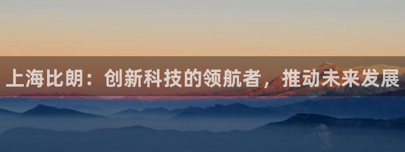 天宏娱乐c 判官：上海比朗：创新科技的领航者，推动未来发展