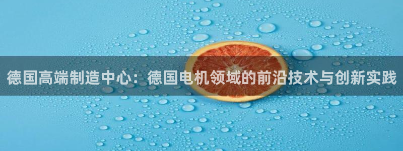 天宏娱乐为什么被骂：德国高端制造中心：德国电机领域的前沿技术