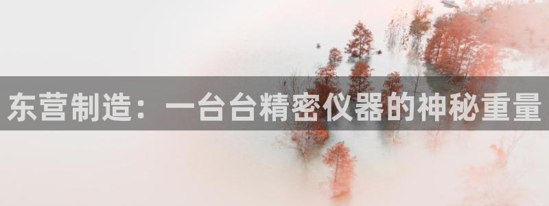 天宏娱乐登录网址：东营制造：一台台精密仪器的神秘重量