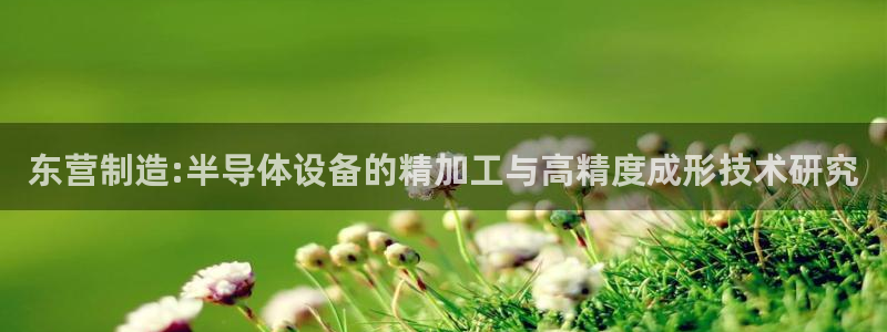 天宏娱乐会所地址：东营制造:半导体设备的精加工与高精度成形技