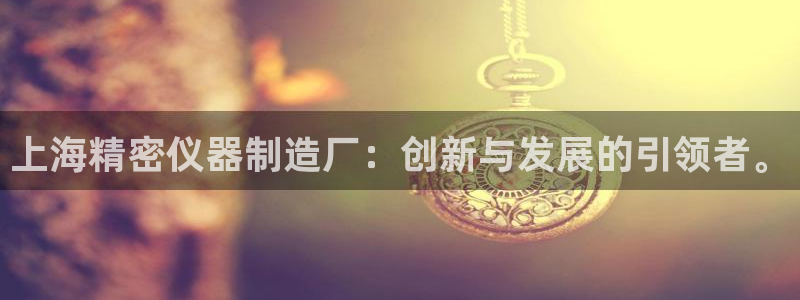 天宏2娱乐主管：上海精密仪器制造厂：创新与发展的引领者。