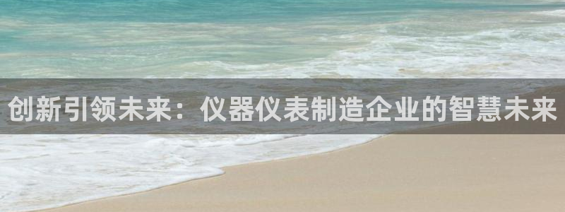 天宏娱乐陈叔：创新引领未来：仪器仪表制造企业的智慧未来