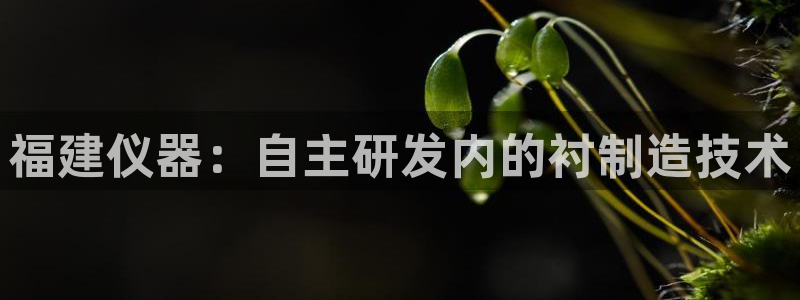 天宏娱乐韩叔抖音：福建仪器：自主研发内的衬制造技术