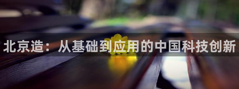 天宏娱乐内部32937：北京造：从基础到应用的中国科技创新