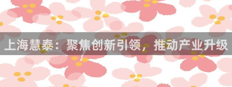 天宏娱乐q32937：上海慧泰：聚焦创新引领，推动产业升级