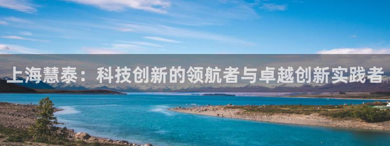 天宏娱乐涛叔：上海慧泰：科技创新的领航者与卓越创新实践者