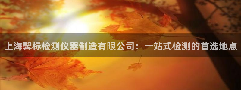 天宏娱乐指尖下：上海馨标检测仪器制造有限公司：一站式检测的首